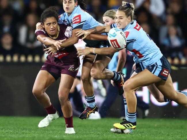 In action for the Maroons this year. Pic: Getty Images