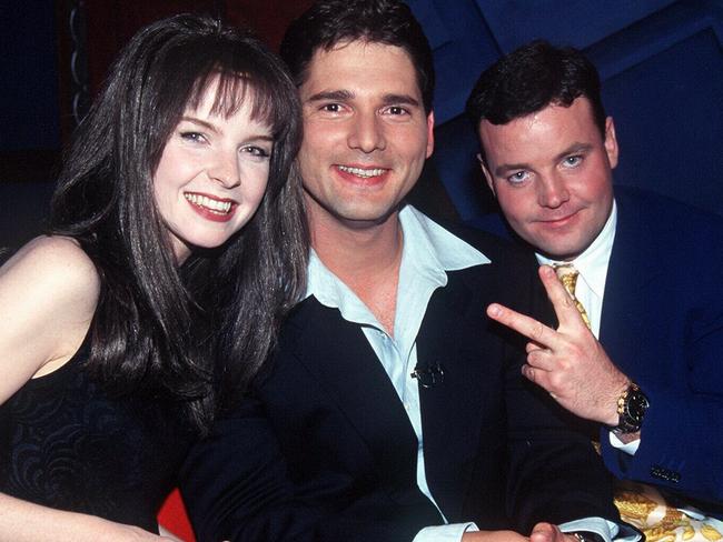 Eric Bana and John Wayne Bobbitt pictured with Eric Bana and Jacqueline McKenzie. Picture: Brad Wilson