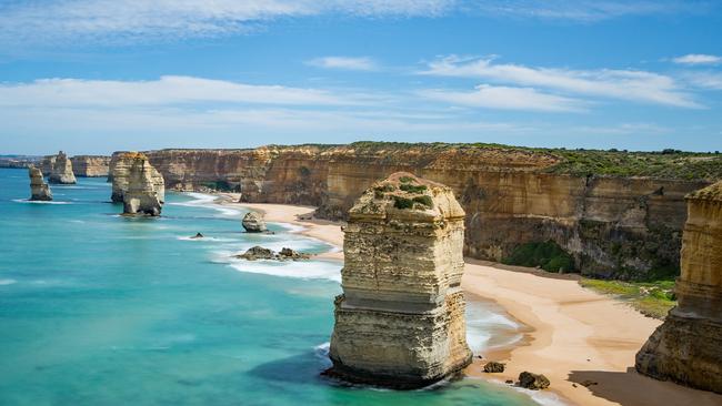 The high cliffs at the 12 Apostles, at Port Campbell National Park, where people constantly climb barriers to get a good photo.