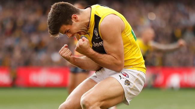 Trent Cotchin celebrates his 200th game this weekend.