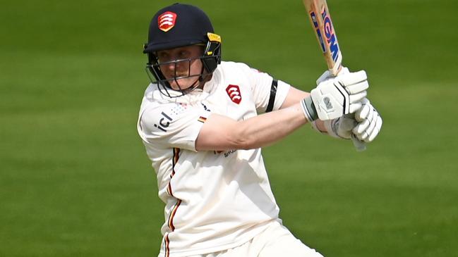 TAUNTON, ENGLAND - MAY 03: Harry Duke of Essex plays a shot during Day One of the Vitality County Championship match between Somerset and Essex at The Cooper Associates County Ground on May 03, 2024 in Taunton, England. (Photo by Harry Trump/Getty Images)