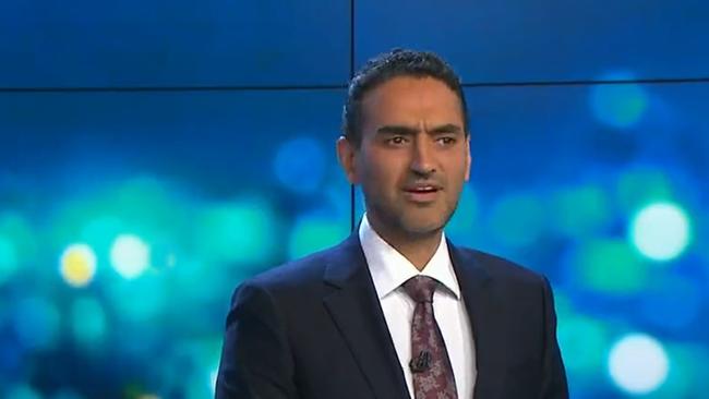 Waleed was teased for being “too white”. Picture from Channel 10.