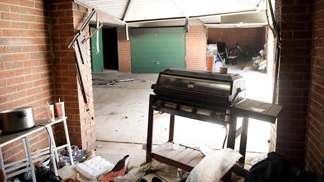 There was a barbecue, mattress and leftover takeaway rubbish littered across the ground. Picture: Tracey Nearmy