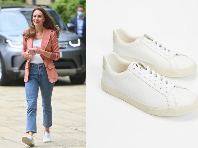 Kate Middleton seen wearing the Veja Esplar sneakers.