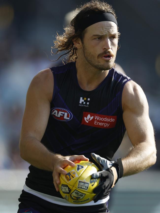 James Aish and the Dockers are gaining confidence after a disastrous 2023. Picture: Michael Klein