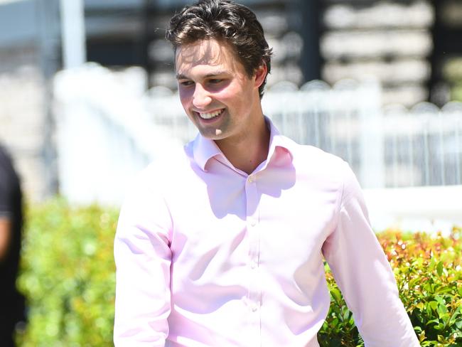 MELBOURNE, AUSTRALIA - JANUARY 23: Trainer Sam Freedman and  Mark Zahra after riding Artorius to win Race 1, the Ladbrokes Switch Handicap, during Melbourne Racing at Sandown Racecourse on January 23, 2021 in Melbourne, Australia. (Photo by Vince Caligiuri/Getty Images)