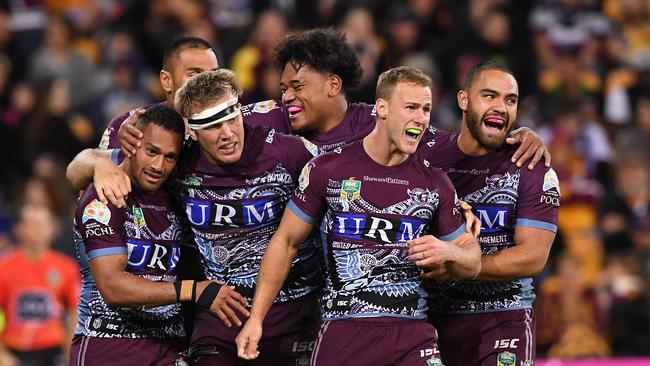 Manly produced a huge upset against Brisbane at Suncorp Stadium.