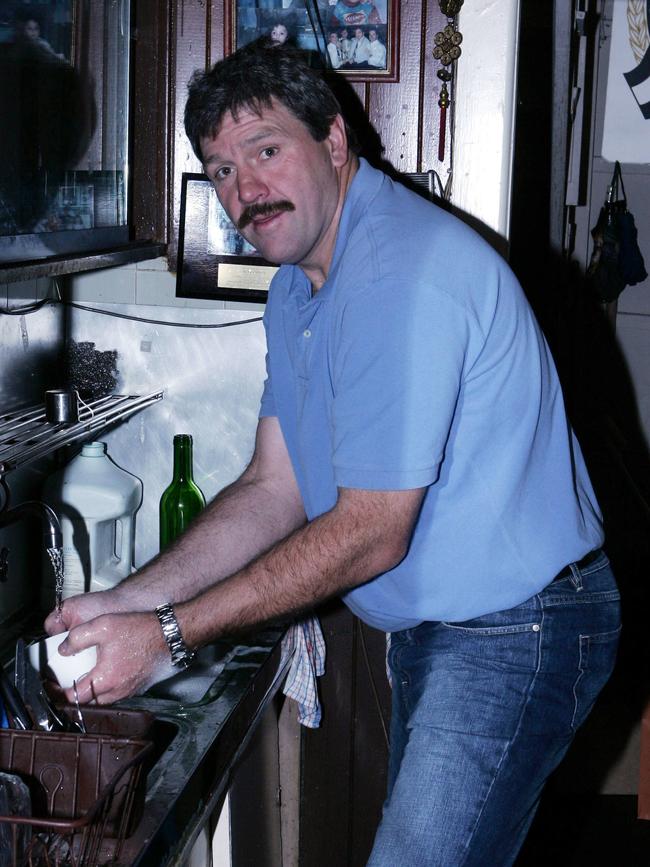 Brian Taylor doing the dishes at Don Camillo Restaurant.