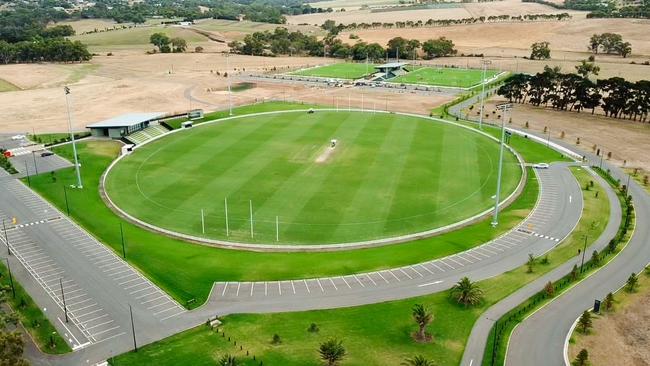 Mount Barker oval which hosted an AFL game during Gather Round in South Australia. Picture: Nathan Baldwin