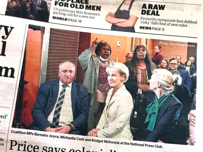 How The Age chose to illustrate Price’s memorable address.