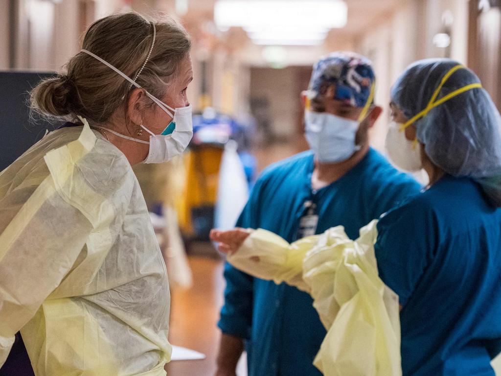 Dr Korshid said Australia’s doctors and nurses were “barely coping” with their workloads and the constraints of the health system. Picture: Nic Coury / AFP.