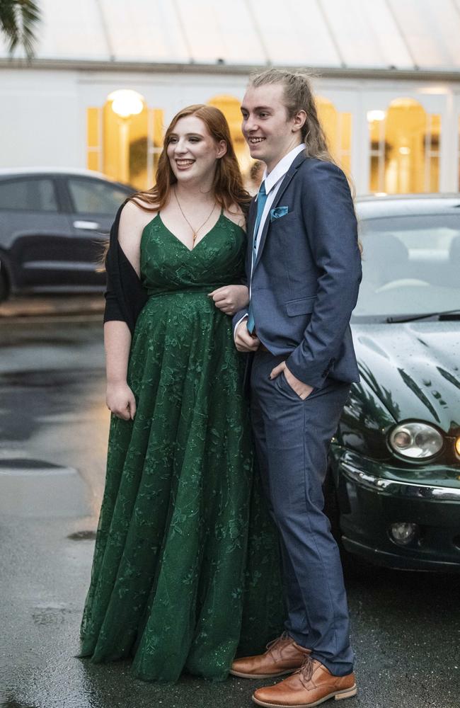 Graduate Isabella Kearney with partner Jetson at Toowoomba Flexi School formal at Burke and Wills Hotel, Thursday, October 10, 2024. Picture: Kevin Farmer