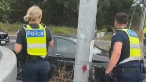 Motorists contacted police after spotting the man and his passenger sleeping. Picture: 7News