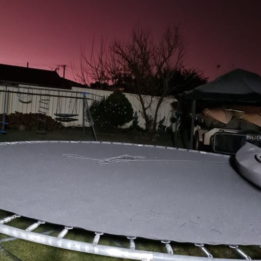 Frost covers a trampoline in Stanthorpe. Picture: Skye Davy