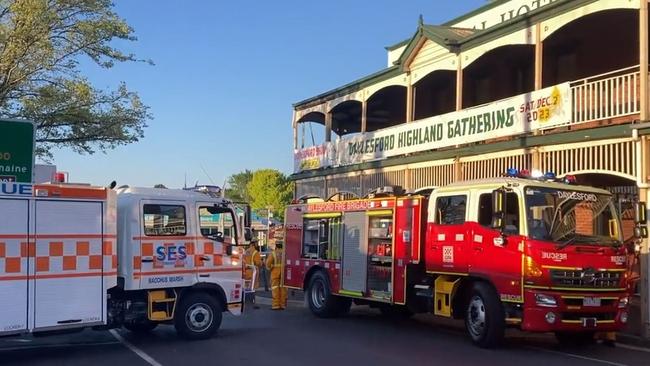 A car has crashed into Royal Hotel Beer Garden, Daylesford, killing multiple people. Picture: 7News