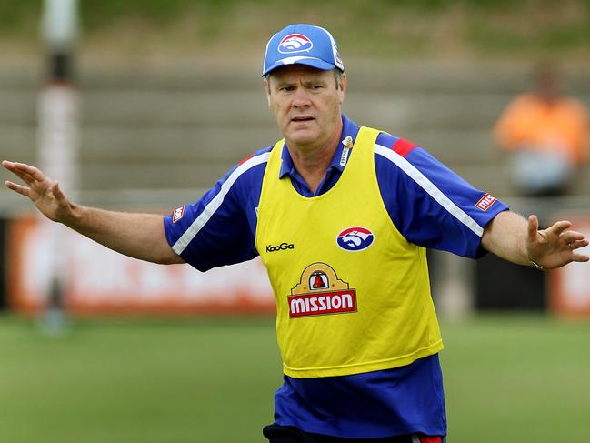 On the training track during the Western Bulldogs days.