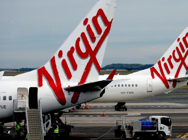SYDNEY, AUSTRALIA - NewsWire Photos - SEPTEMBER 09, 2022: General generic editorial stock image of Virgin airplane at Sydney Domestic Airport. Picture: NCA NewsWire / Nicholas Eagar