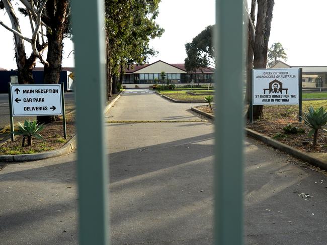 A Covid outbreak at Basil's Aged Care at Fawkner. Picture: Andrew Henshaw