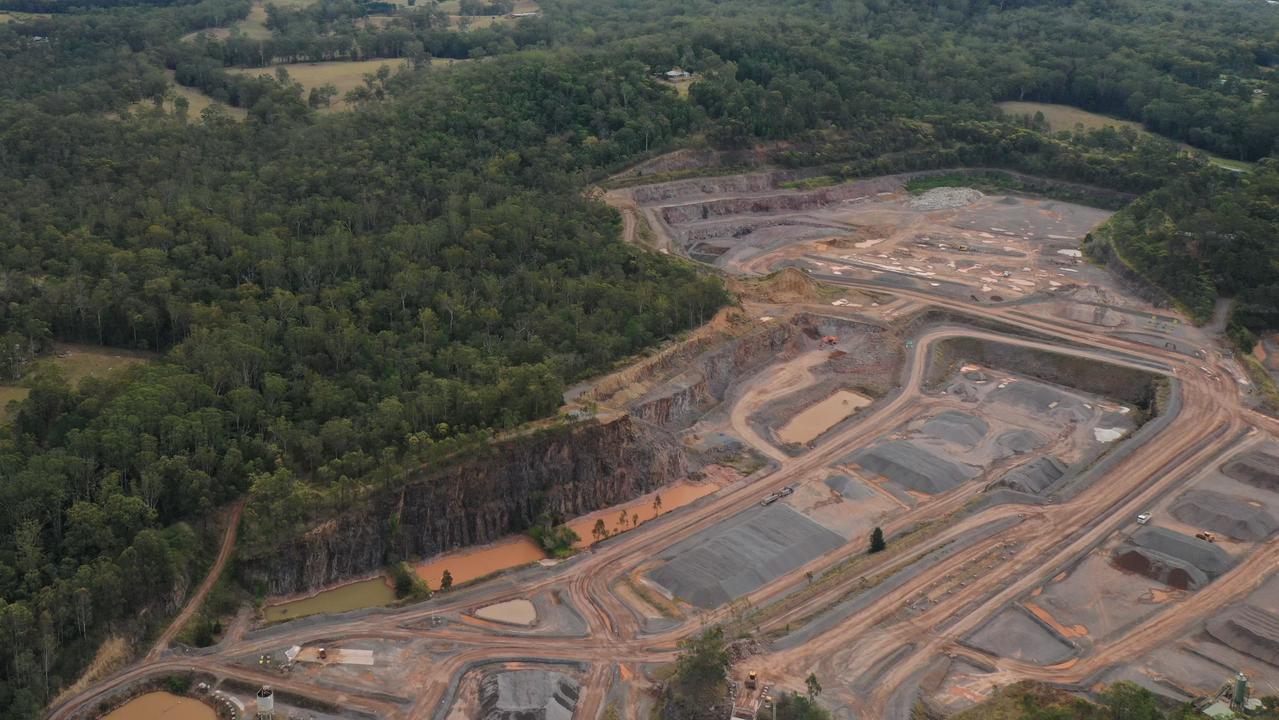 A drone shot of the Glasshouse Quarry. Picture: contributed