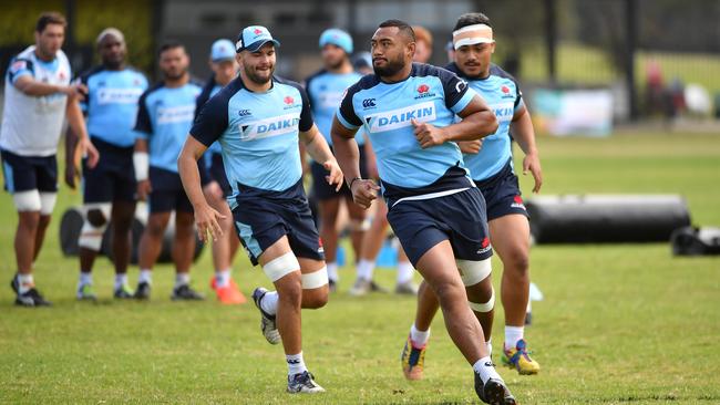 NSW Waratahs player Sekope Kepu trains at their new training base at David Phillips Sports Complex in Daceyville. Pic: AAP Image/Joel Carrett