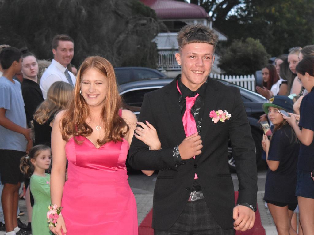 Shayla Wagner and partner at the 2024 Warwick State High School formal. November 15, 2024.