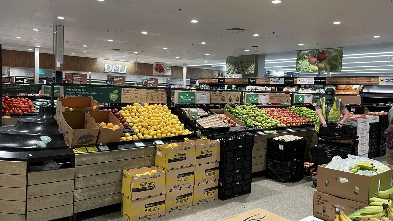 The shelves at Woolworths in Alice Springs were restocked. Picture: SUPPLIED