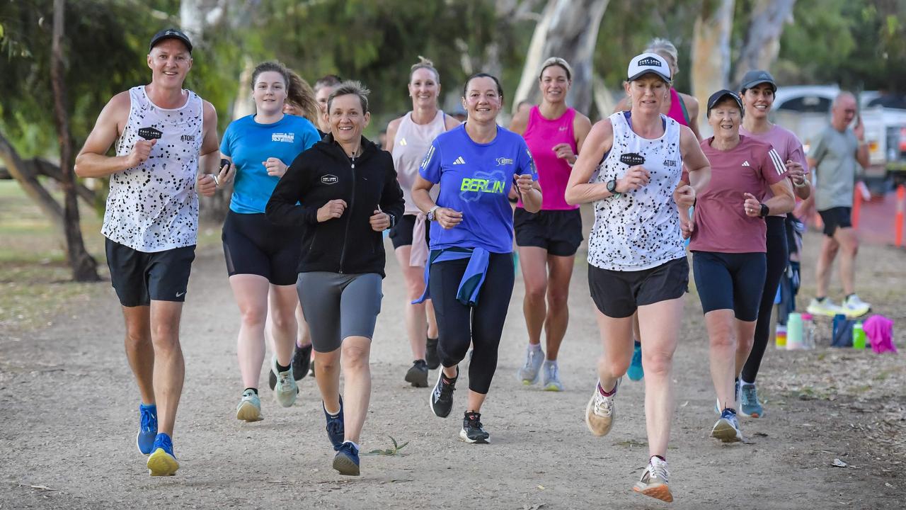 The Run Club Adelaide members meet at Mackinnon Parade, North Adelaide Park 10 at 6am. Picture: RoyVPhotography