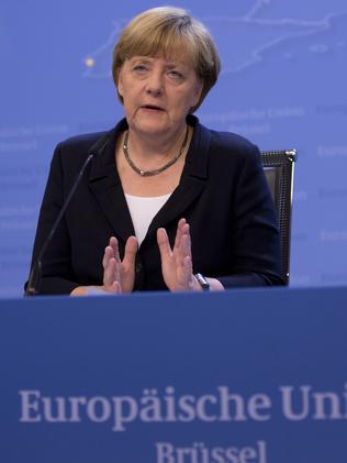 Grave warning to Greece ... German Chancellor Angela Merkel. Picture: AP Photo/Virginia Mayo