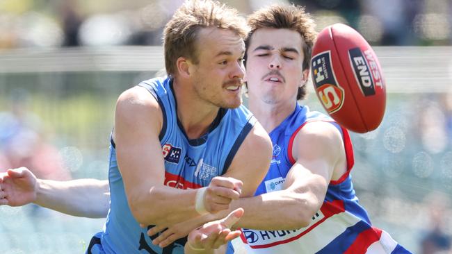 Steven Slimming in action for Sturt. Picture: David Mariuz