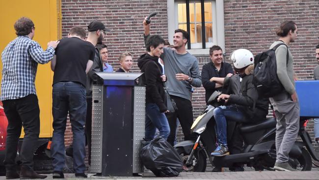 English tourists during a stag party in Amsterdam. Picture: Ian Whittaker