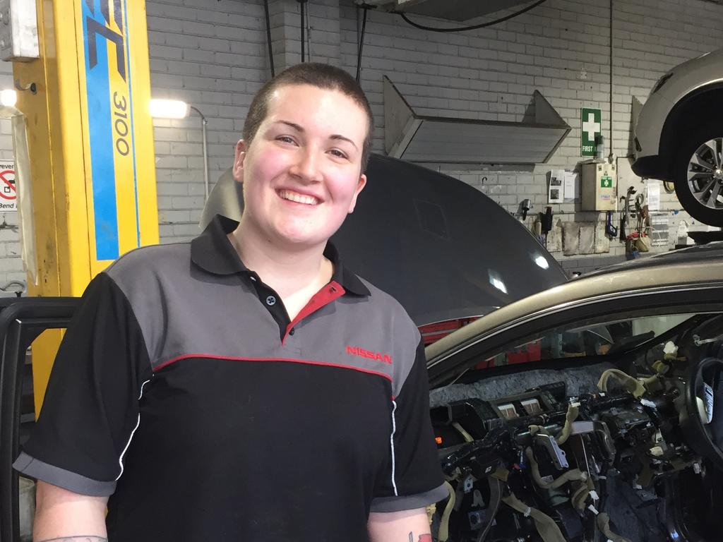 Laura Robinson completed a light vehicle apprenticeship through the NISSMAP fast-track program. Picture: Supplied