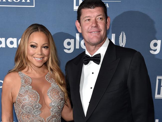 Former power couple Mariah Carey and James Packer. Picture: Dimitrios Kambouris/Getty Images for GLAAD