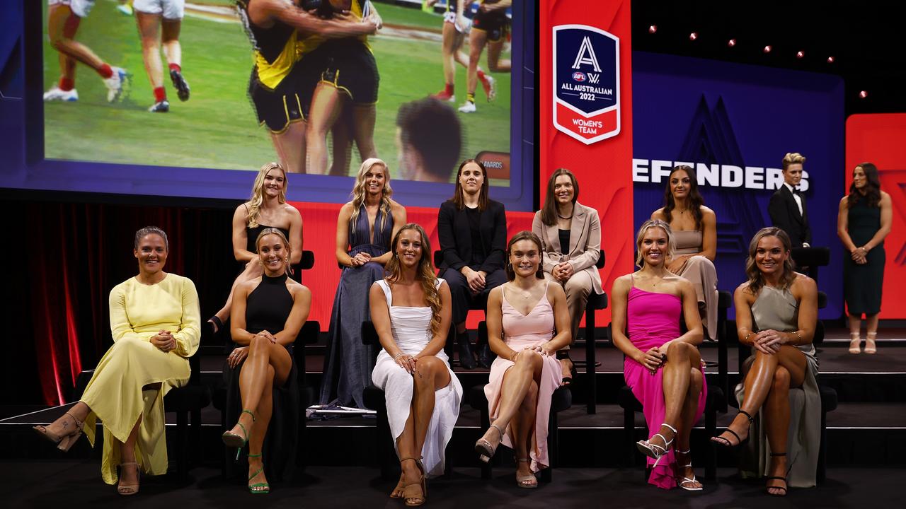 Members of the 2022 AFLW All-Australian team. Picture: AFL Photos/Getty Images