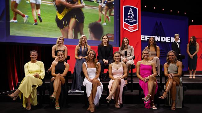 Members of the 2022 AFLW All-Australian team. Picture: AFL Photos/Getty Images