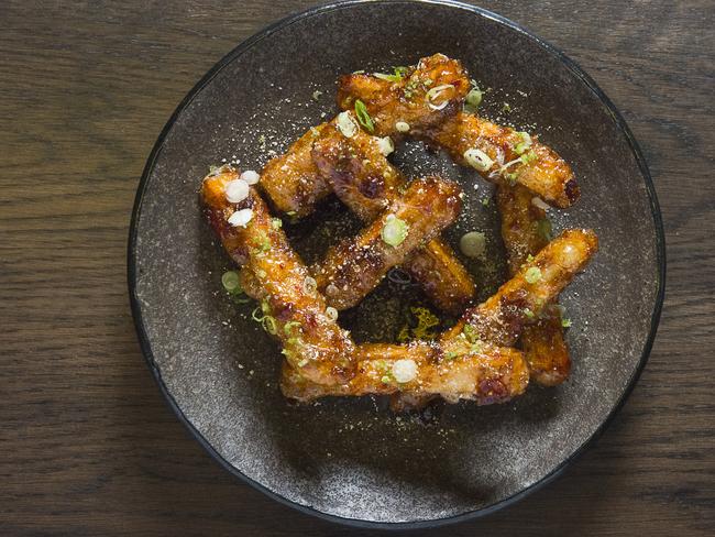 Crispy eggplant at Lee Ho Fook. Picture: Carmen Zammit