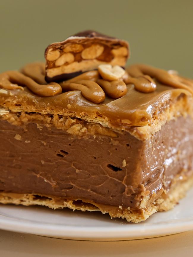 Bake Bakery, which made the delicious. 100 list, does a Snickers vanilla slice. Picture: Russell Millard