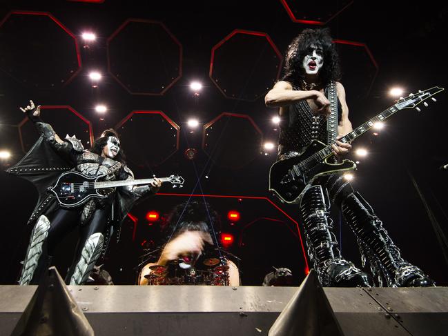 KISS play the first of two nights at Sydney’s Qudos Bank Arena. Picture: Monique Harmer