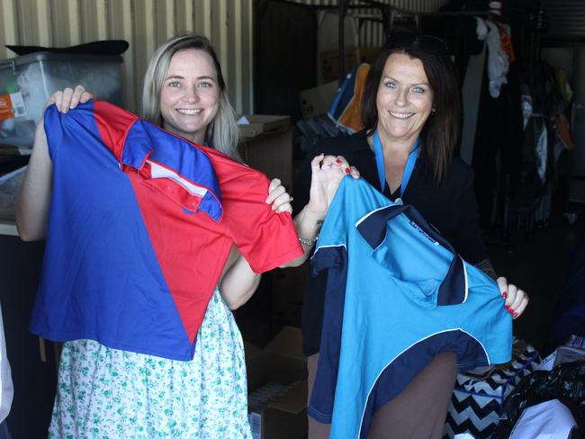 Pamela Sullivan and Kerrianne Bettridge of Catholic Care at Mackay PCYC on Wednesday, January 4, 2022. Picture: Andrew Kacimaiwai