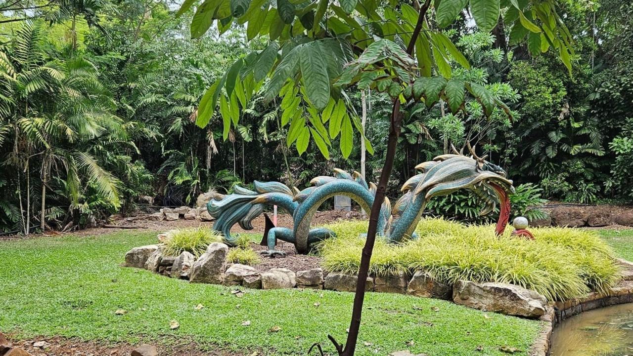 The dragon that can now be found at the Botanical Gardens. Picture: Facebook