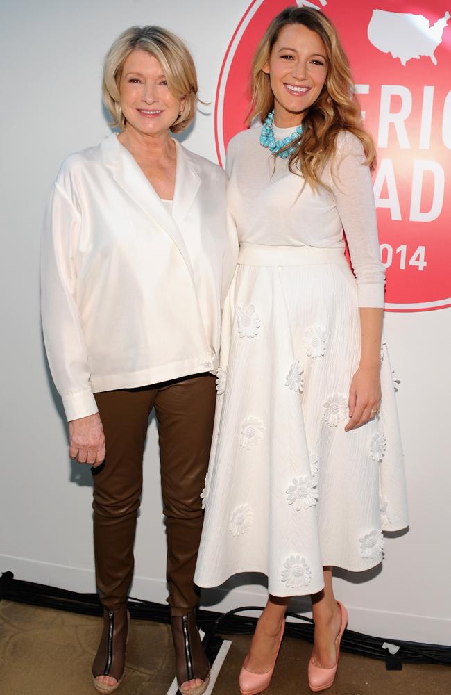 Martha Stewart and Blake Lively pictured in 2014. Picture: Andrew Toth/Getty Images for Martha Stewart Living Omnimedia