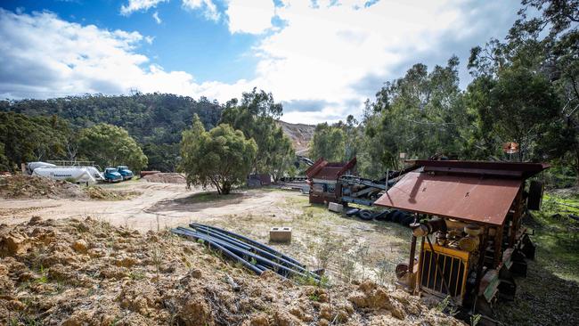 Rusty machines dumped in Horsnell Conservation Park where White Rock Quarry has taken over the park. Picture: Tom Huntley