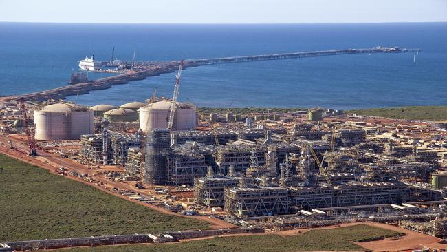 Chevron's Gorgon project on Barrow Island is now more than 90 per cent complete. Supplied: Chevron