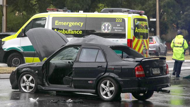 A man has died in a crash at Glandore, when his car hit a tree on Anzac Highway. Picture: NCA NewsWire / Dean Martin