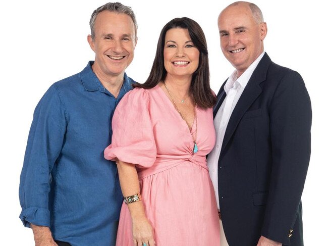 Laurel, Gary and Mark host the breakfast slot on 4BC. Supplied.