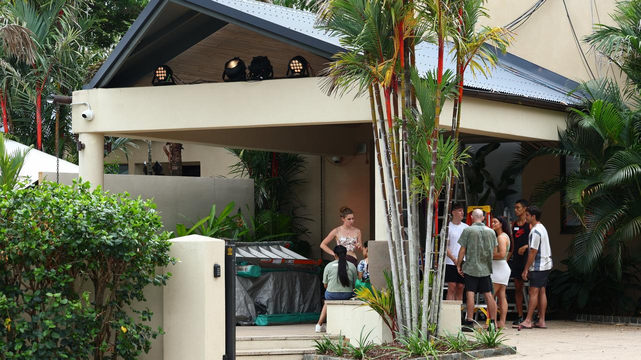 The film crew took over a beachfront home for filming and an adjacent home for production. Picture: Brendan Radke