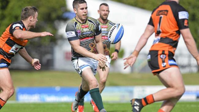 Ipswich Jet Dane Phillips moving the ball in this year's Intrust Super Cup match against Easts. Picture: Cordell Richardson