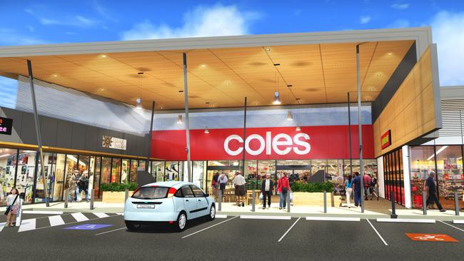 An artist's impression of the Coles-anchored neighbourhood shopping centre at North Buderim.