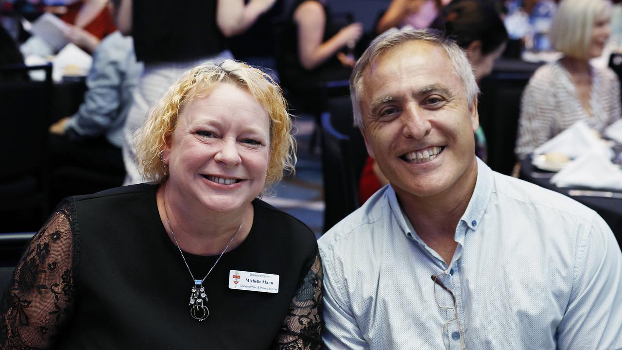 Michelle Mann and Emilio Conti at the Cairns Chamber of Commerce Christmas lunch, held at the Pullman International hotel. Picture: Brendan Radke