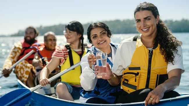 Olympian Jess Fox (right) fronting the Water is Our Life campaign. Picture: Supplied