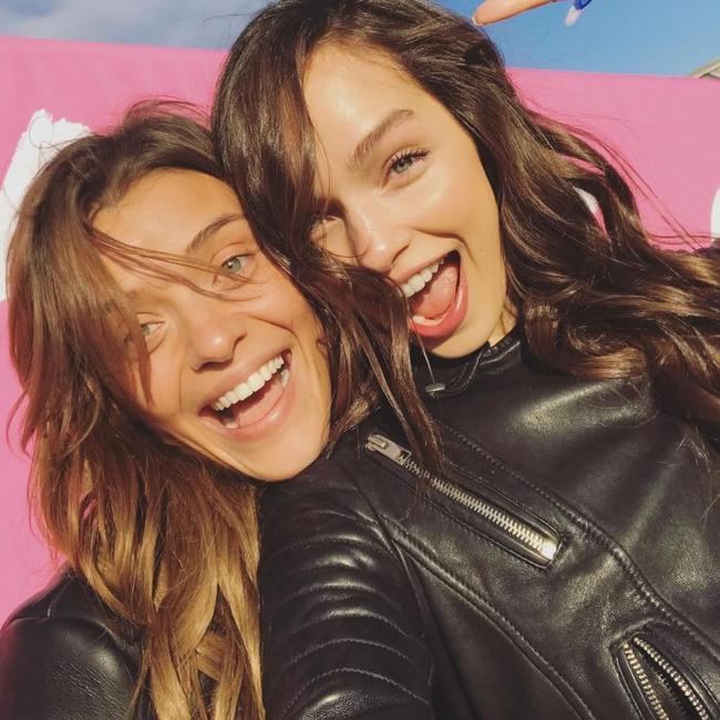 Lais Oliveira and Luma Grothe depart for Paris for the 2016 Victoria's Secret Fashion Show on November 27, 2016 in New York City ... 